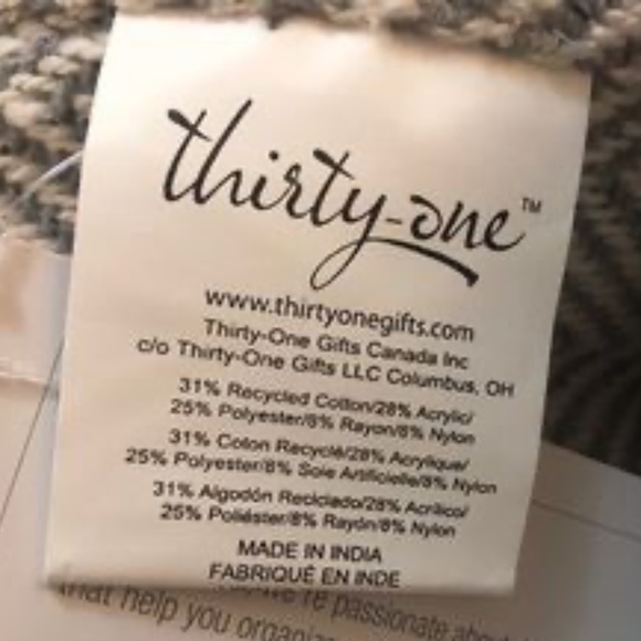 Thirty-One Fringe THROW Blanket GRAY CHEVRON 50 x 60 Cotton Blend RETIRED New! - Picture 7 of 7